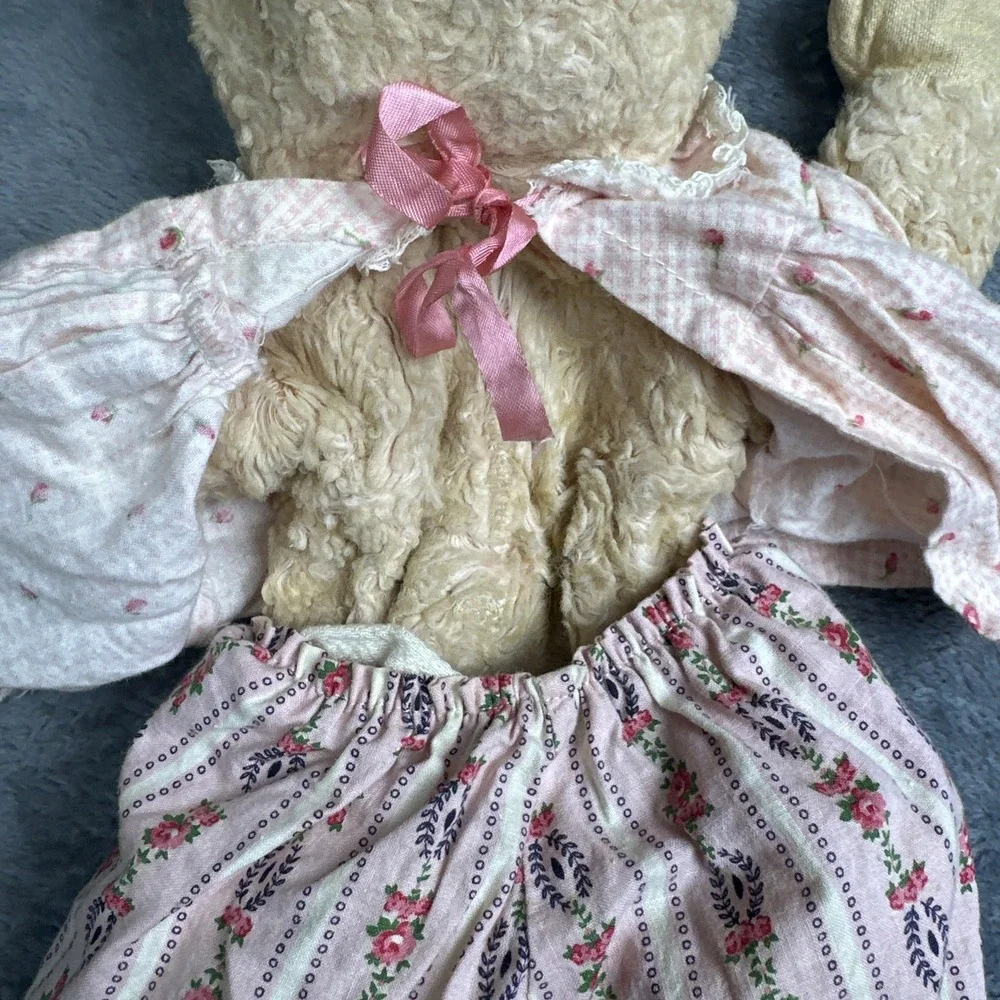 VTG 1940s Sleepyhead‎ Cuddle Baby Doll Toy Blonde 14.5 Inch Berry Straw Filled